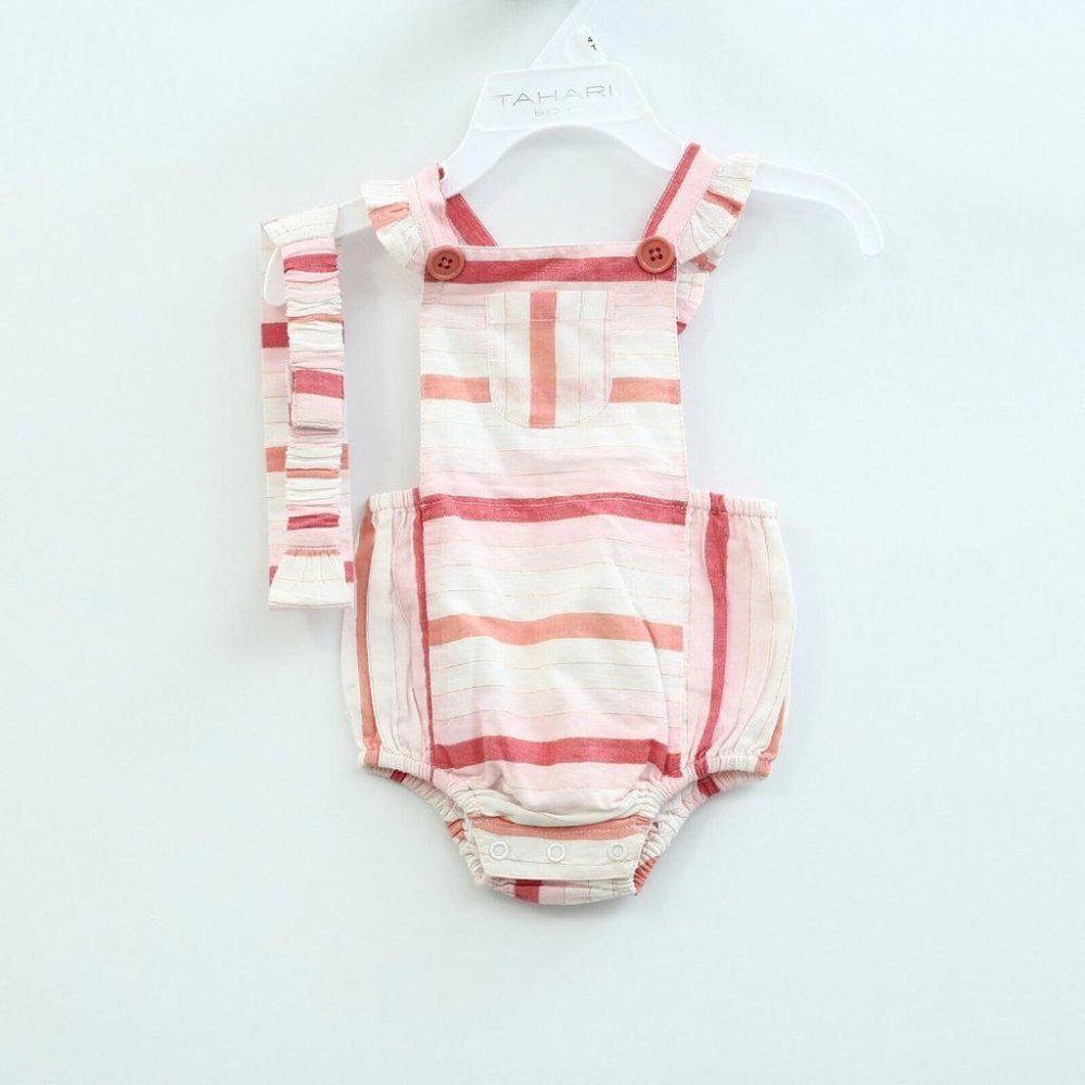 White Chocolate Baby Striped Toddler Romper Bodysuit Kids 0-3 Month New